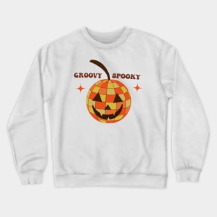 Groovy Spooky Disco Halloween Pumpkin Crewneck Sweatshirt